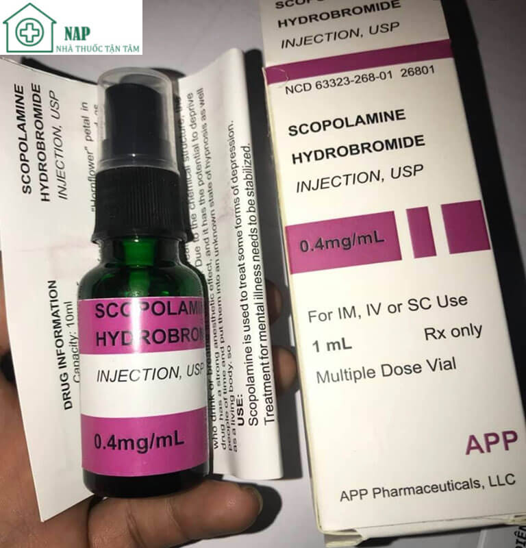 Thuốc mê Scopolamine 0.4mg có tác dụng thôi miên hiệu quả, hỗ trợ người mắc bệnh cải thiện các vấn đề về tâm thần, cai nghiện hiệu quả hơn, gây mê, gây ngủ mạnh